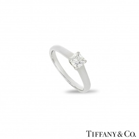 Tiffany & Co. Platinum Lucida Cut Diamond Ring 0.53ct H/VVS1 Tiffany & Co. Platinum Lucida Cut Diamond Ring 0.53ct H/VVS1